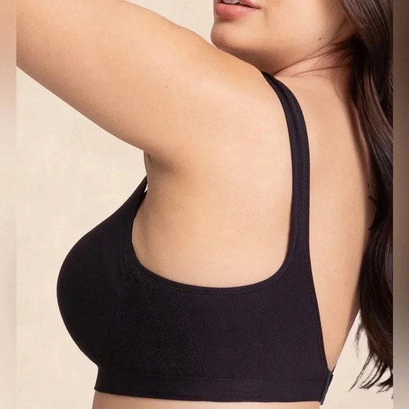 Truekind Daily Comfort Wireless Shaper Bra Black Seamless Minimalist Basic - Picture 2 of 6